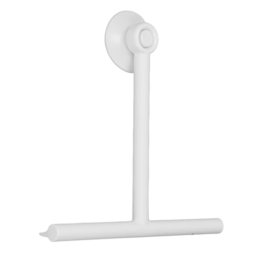 Image of Shower Squeegee for Glass Doors, Reusable Silicone Window Squeegee Bathroom Squeegee with Non Slip Handle and Suction Cup for Glass, Window, Door, Mirror, Car Windshield (White)