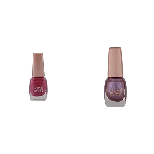Image of Lakme True Wear Nail Color, Shade N236, 9 ml and Lakme True Wear Nail Color, Shade TM103, 9 ml