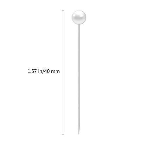 Flower Pins,ChooseU,100pcs Corsages Pins Head Pins Wedding Bouquet Pins Crystal Pins Floral Bouquet Pins Clear Straight Pins (C)