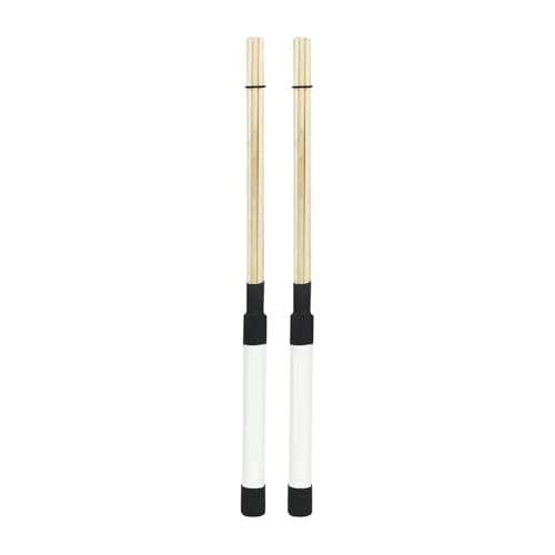 Baguettes de batterie jazz et brosses blanches pour atténuer le son