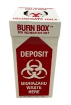 Tree Enterprises' Biohazard Burn Disposal Box Floor Model (6 Count) 12" L x 12" W x 27" H