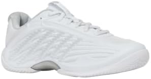 K-Swiss Women's Hypercourt Express 3 Wide (White/Dawn Blue/Silver). (10.5)