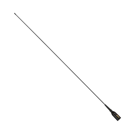 Glomex Antenne VHF Elba pour bateau à voile avec fouet en fibre de verre noir et câble 20m