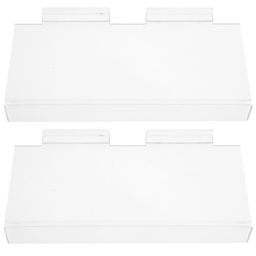 Unomor 2pcs Acrylic Shoe Display Mount Shelves for Sneakers Sleek Slat Wall Storage
