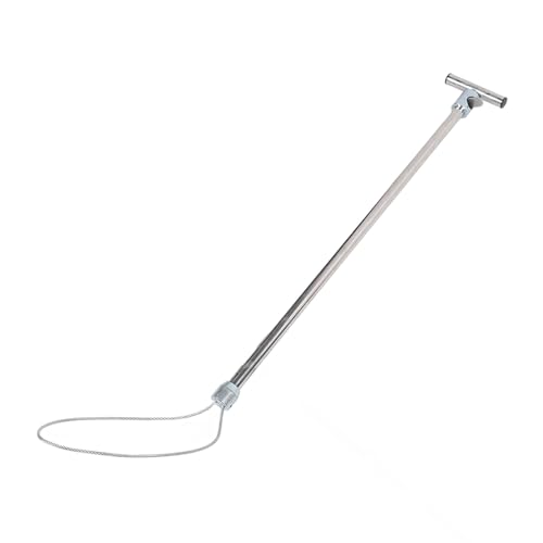 banapoy Schweinefangstange, Edelstahl, Verstellbare Länge, Hunde-Fangstange, Schweine-Fangstange, Tierkontrollstange für Mittelgroße Hunde, Schweine, Füchse, Reptilien, Silber, 67 cm