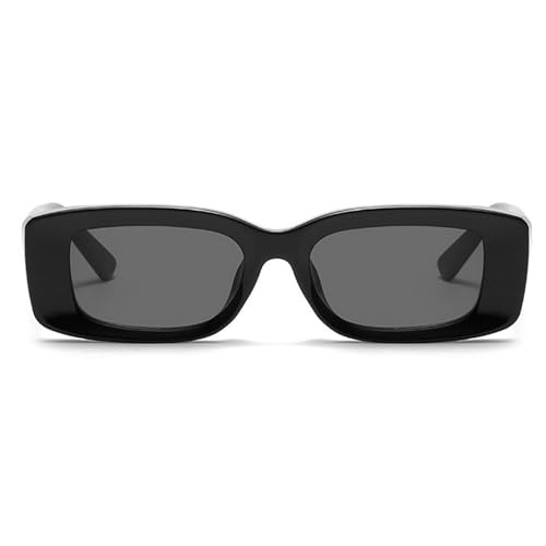 Trendy Rectangle Sunglasses for Women Retro 90s Style Small Square Sunglasses UV400 Protection Shades