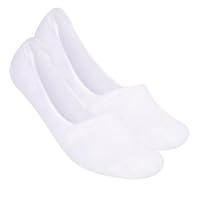 SELENE Meia Sapatilha Invisível Fio de Silicone Anti Deslizante Feminino Adulto, Branco, 34-38