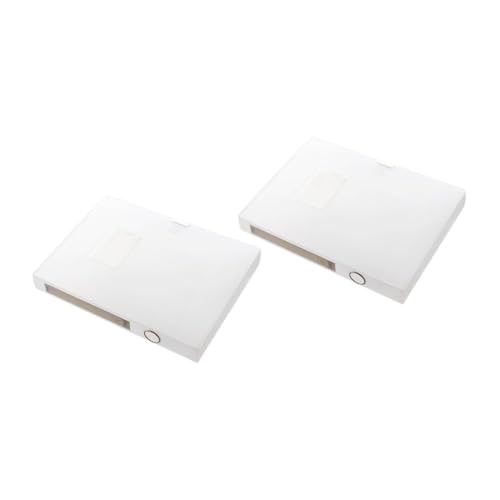 ledmomo 2個 透明デザインファイルボックス 軽量書類収納ケース ドキュメントオーガナイザー オフィス 家用資料整理ファイル