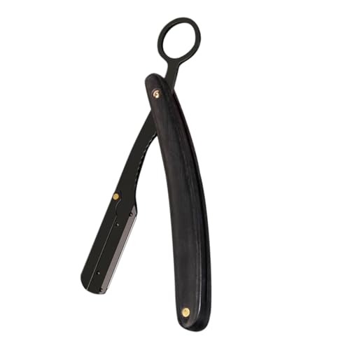 WEKADRIN 折りたたみ式手動バーバーカミソリ メンズひげ剃り用ステンレス製柄 性と携帯性を備えた実用的な直刃シェーバー 理髪店や自宅旅行