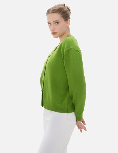 Image of SDEER Women V Neck Button Down Sweaters Long Sleeve Open Front Button Up Cardigans Ribbed Knit Outwear Fall Winter Coats