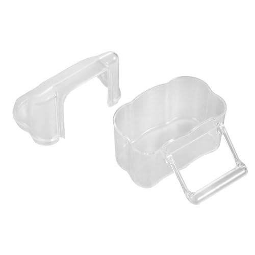 Toyvian 5 Piezas Comedero Colgante Transparente para Loros Taza de Bebida para Pájaros Accesorio para Jaula Plástico Duradero Diseño Práctico para Alimentación de Aves Pequeñas