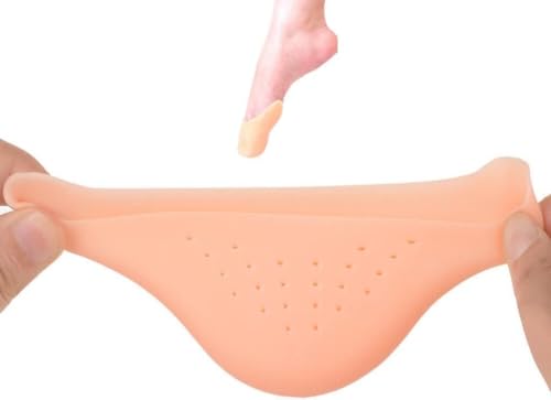Image of 2 Pcs Soft Silicone Gel Pointe Ballet Dance Shoe Toe Pads Toe Protector with Breathable Hole Instant Cooling and Soothing Relief Gel Blister Pads Foot Health, Ball-of-Foot Cushions