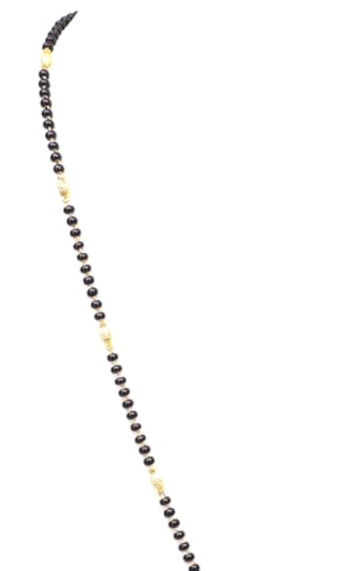 Women's Designer American Diamond Studded Long Beaded Mangalsutra