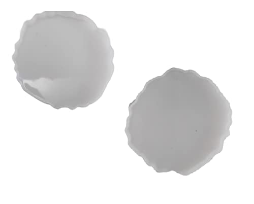 BRIGHTAIL INFRA Coaster Round 4 Pcs. (4 Inch) Silicone Epoxy Molds Agate for Casting with Resin, Concrete, Cement and Polymer Clay -Set of 4 2