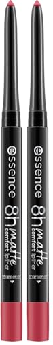 Image of Essence 8h matte comfort lipliner 07 Classic Red, lip liner, red, defined lips, long-lasting colour, matte finish, comfortable wear, 0.3 g (Pack of 2)