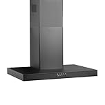 SIA TBC60BL Cooker Hood 60cm LED Lighting - Black, Low Noise Operation, 3 Speeds, Push Button Control, Washable Grease Filters