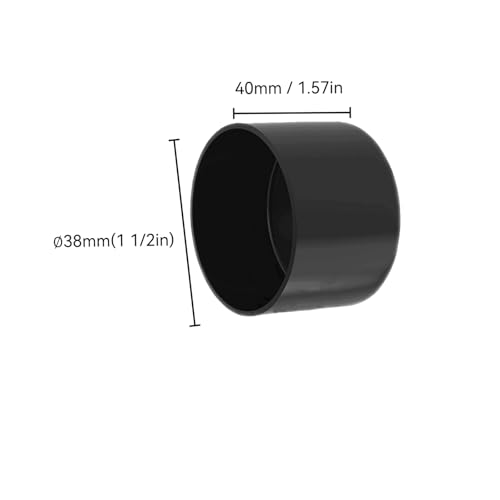 Image of 4Pcs Rubber End Caps ID 38mm (1-1 /2 inch) Black Flexible Protective Caps Soft Elastic Dustproof Cover for Rod Tube Screw Bolt