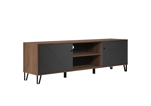 trendteam smart living - Montez - TV-Schrank - Grau/Eiche - TV-Unterschrank...