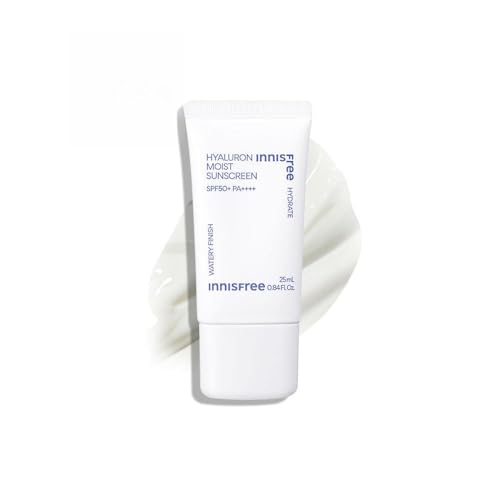 Innisfree Hyaluronic Moist Sunscreen SPF50+ PA++++ - Korean Sunscreen with UV Protection, No White Cast, Hydrating & Moisturizing, Suitable for All Skin Types, Lightweight & Non-Greasy Formula