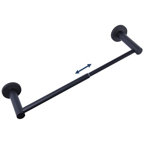 Magnetic Paper Towel Holder for Fridge, Adjustable Stainless Steel Rod, Strong Magnets, Tear Off 1 Sheet, Vertical or Horizontal Mount for RV, Grill, Garage, Black, Pack of 1