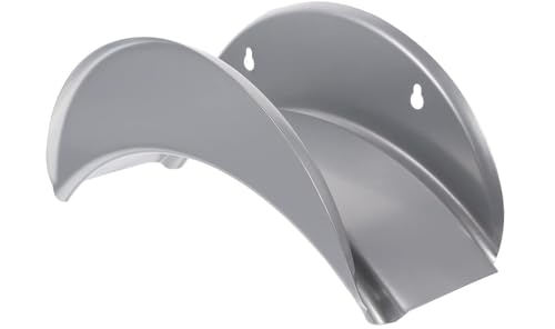 Soporte Manguera para Pared Metálico/Soporte para Manguera de Agua/Soporte Manguera Jardín/Colgador de Manguera Jardín 29cm x 13cm x 13cm (Metálico Gris)
