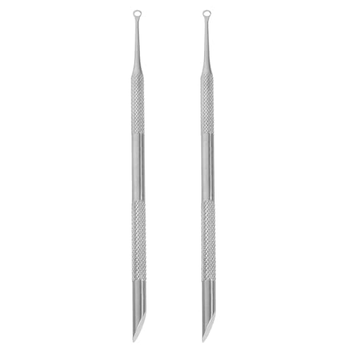 WESIEVYA Quitacutículas de doble punta (3 unidades): herramienta para empujar cutículas con lazo para el cuidado de las uñas y la eliminación de piel muerta. Manicura. Uso en casa y salón.