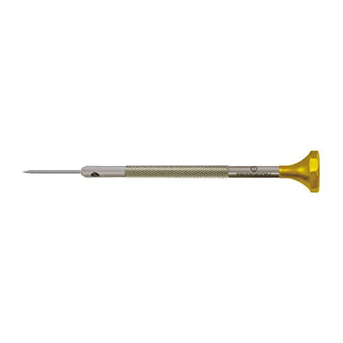 Bergeon Tournevis 30081-AT-080 en inox avec lame en acier inoxydable 0,8 mm avec 2 lames de rechange