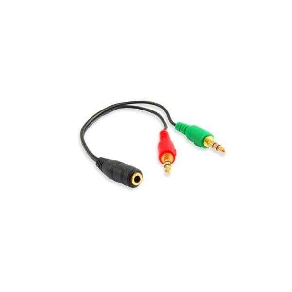 Cable audio mini jack 3.5mm hembra a 2 jack 3.5mm macho, 1 metro, material flexible, transmisión de audio estéreo. Diseñado para: conectar dispositivos de audio. #