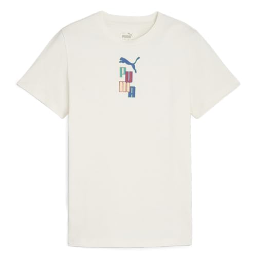 PUMA Kids Boys Ready Set Better Logo Crew Neck Short Sleeve Casual Tops Casual - Off White