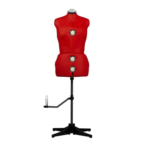 EFFEKTIV - Maniqui Costura Mujer Ajustable | Busto Maniqui de Moda Mujer | con Talla y Altura Ajustables | Ideal para Modistas | Costura y Confección | 13 Ajustes | Talla S - L (36 - 44 Euro)