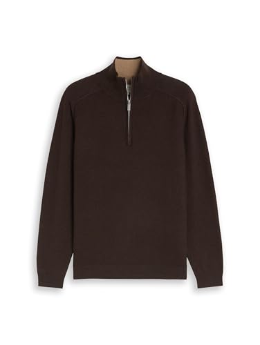 TOM TAILOR Herren Troyer Strickpullover aus Baumwolle – Ansicht 1