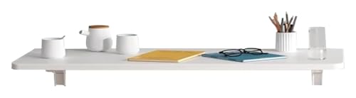 Escritorio plegable de pared resistente con estante flotante, perfecto para el hogar, oficina, cocina y bar, diseño resistente que ahorra espacio, 80 x 40 cm