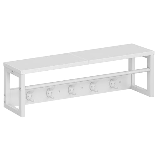 HOOBRO Garderobenhaken, Garderobenleiste mit Ablagefläche...
