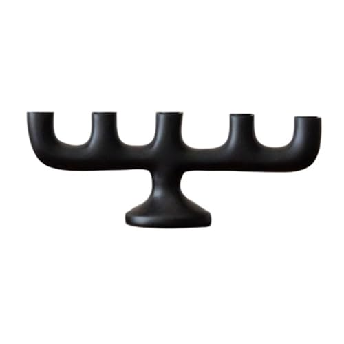 Candelabro Vintage Portavelas Moderno y Minimalista de 5 Brazos. Ideal for la decoración del hogar, comedores, mesas café cenas a luz Las Velas Candelabros