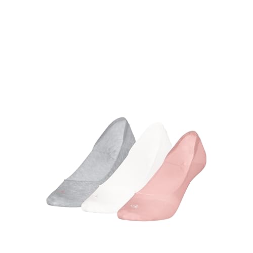 Calvin Klein Footie Low Cut, Rosa, 39-42 (Pack de 3) Mujeres