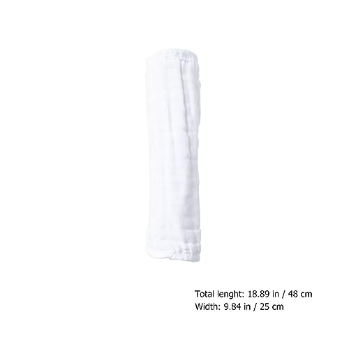 Toyvian 3-Pack Baby Burp Cloths Shoulder Pad Extra Absorbent Gauze Towels for Infants Milk Spitting Cushion White3