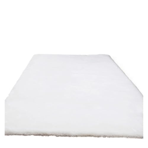 Alfombra mullida para dormitorio de los niños, moderna, para sala de estar, mesa de centro, cojín de felpa para sofá (blanco, 60 x 120 cm)