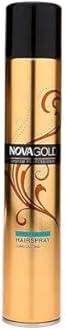 Nova Gold Super Hold Hair Spray For Men & Women of All Hair Types Professional Strong Hold Hair Styling Spray No Stiffness & Natural Finish (Pack of 1, 400 ML)