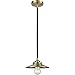 Innovations 284-1S-BAB-M4-AB Railroad 1 Light Mini Pendant Part of The Nouveau Collection, Black Antique Brass