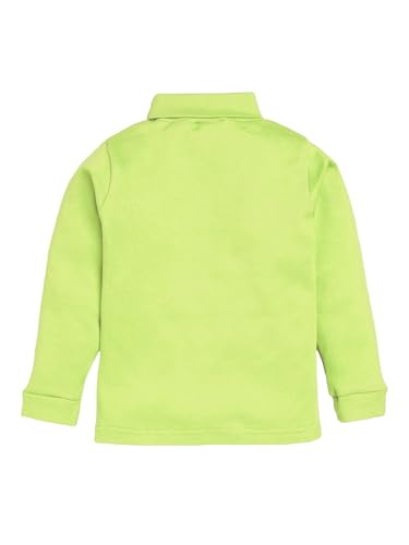 Image of Baba & Baby Kids Highneck Turtle Neck Cotton t-Shirt for Boys for Boys and Girls (4 Years-5 Years, Lime Green)