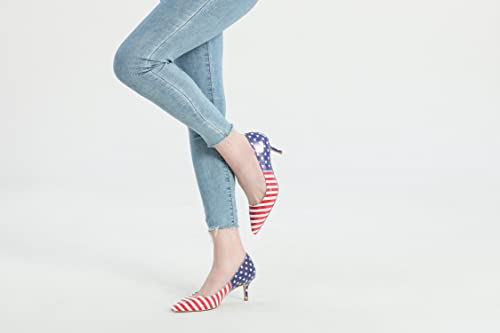 Image of Reindee Lusion Womens Low Kitten Comfortable High Heels Music Note Printed Closed Toe Sexy Pumps Shoes