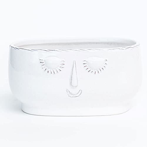 212 Main AI-CE17-116 B Cream Glazed Serene Face Planter