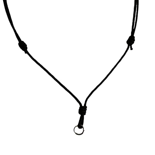 10 pcs Thick 1.5 MM. Black Umbrella Cord Rope Handmade craft Adjustable Necklaces With metal Loop Amulet Boho Fashion Accessory For Unisex, Gift Size 16-30 Inches2