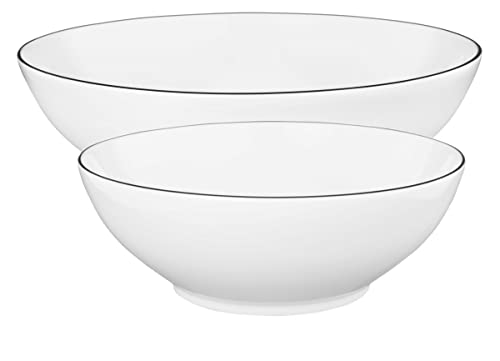 Seltmann Weiden Lido 'Black Line' rund Schüssel Set 2tlg. (20/23cm)