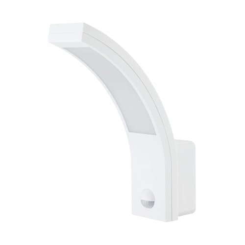 Applique LED Sensore IP54 Bianco 10W.N: illuminazione efficiente e sicura ideale per esterni. Design moderno e funzionale perfetto per rilevare il movimento. Risparmia energia con stile.