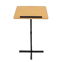 Pyle Stehpult Höhenverstellbar – Mobiler Laptopständer & Stehtisch für Büro, Bühne, Präsentationen und Trauungen – Ergonomisch, Universal & Leicht, Schwarz (Top), Grau (Base)