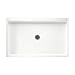 Swanstone SS-3454-011 Solid Surface Center Drain Shower Base, 54-in L X 34-in H X 5.5-in H, Tahiti White