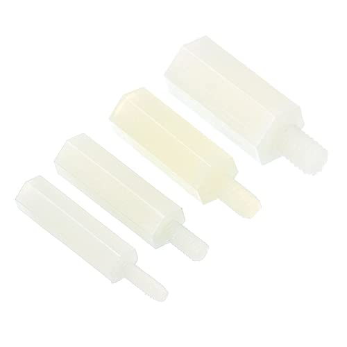 PATIKIL M2 M2.5 M3 M4 Standoff Screws 80 Pack Nylon Hex PCB Standoffs for Motherboards Computer Cases, Circuit Boards