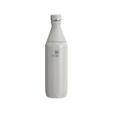 Stanley 1913 All Day Slim Trinkflasche Edelstahl 0.6L - Thermosflasche Kühlt 6 Stunden - 11 Stunden Eisgekühlt - BPA-Frei - Auslaufsichere Wasserflasche - Spülmaschinenfest - Ash