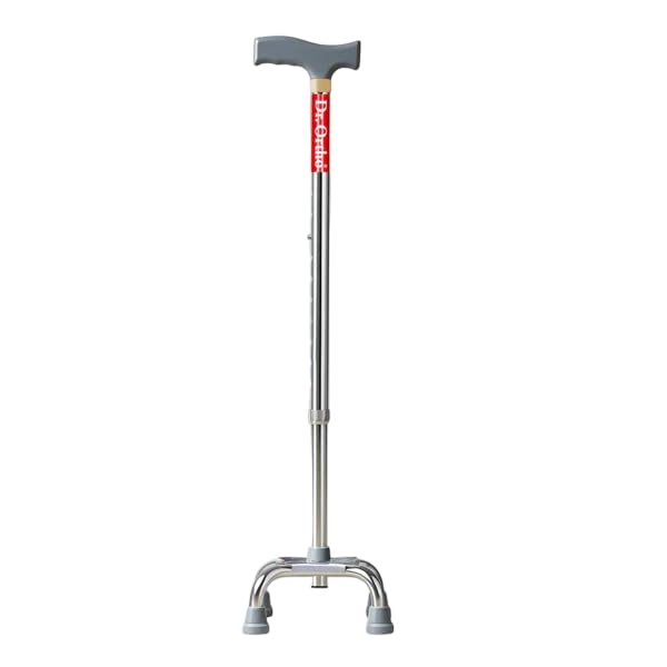 Dr.Ortho Quadripod Adjustable Walking Stick with Adjustable Height | Non-Slip Grip Handle for Men & Women Patients, Old People | Lightweight Durable Aluminium Frame Pack of 1-picture-17